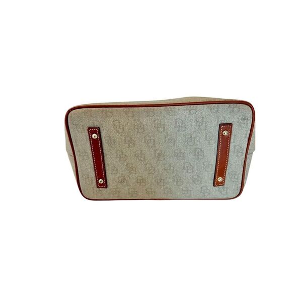 Dooney & Bourke Women's Olive Green Monogram Canvas Satchel Handbag - Picture 4 of 7